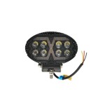 SET 5 X Proiector oval LED cu DRL 9-80V, 84W, alb-galben, carcasa aluminiu IP67