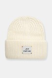 Rossignol caciula din amestec de lana culoarea alb, din tricot gros, RLMWH16U