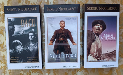 3 filme romanesti pe casete video , Sergiu Nicolaescu , Dacii, Mihai Viteazul foto