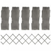 Garduri din spalier, 5 buc., gri, 180x30 cm, lemn masiv de brad GartenMobel Dekor, vidaXL