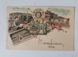 Carte postala veche, scrisa, citculata, anii 1890, UNION POSTAL UNIVERSAL, tematica si caractere China, design desen de artist grafic, Circulata, Printata