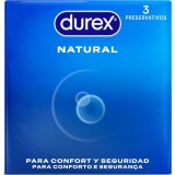 Durex Condoms-Natural Comfort Prezervative 3 Bucăți-Latex