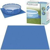 Covoras Piscina Universal Bestway 335x355 cm Albastru Izolare Termica Protectie Fund Piscina PVC