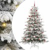 VidaXL Brad de Crăciun artificial cu ramuri articulare Alb 210 cm 3395649