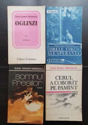 4 x ELENA GRONOV-MARINESCU: Oglinzi * Orele t&amp;acirc;rzii ale speranței * Somnul fresiilor * Cerul a cobor&amp;acirc;t pe păm&amp;acirc;nt foto