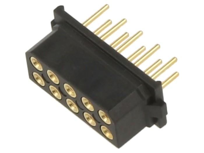 Conector Mamă 10 pini, 2mm, THT