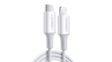 Ugreen Cablu de date și &icirc;ncărcare USB tip C - Lightning iPhone iPad MacBook MFI 1m 3A 18W - Alb (10493)