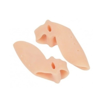 Set 2 dispozitive pentru corectie si ajustare pozitie degete, din silicon - Bej foto