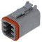 Conector cablu-cablu DT mamă 6 pini gri IP68
