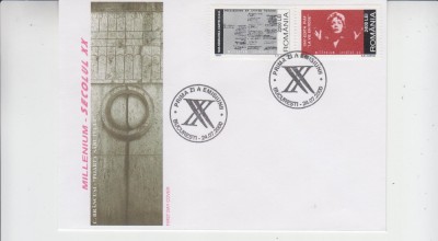 C12 - FDC Romania - Milenium - secolul XX - (I) - LP1519 - an 2000 foto
