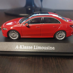 Macheta MERCEDES BENZ A-KLASSE LIMOUSINE ( V177 ) 2018 - Herpa, 1/43.