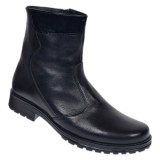 Cumpara ieftin Oferta 38 Ghete dama din piele naturala cu fermoar negre imblanite LMVS21NL