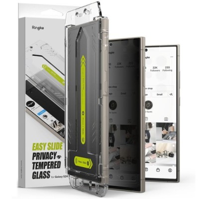 Folie pentru Samsung Galaxy S24 Ultra (set 2) - Ringke Easy Slide Tempered Glass - Privacy foto