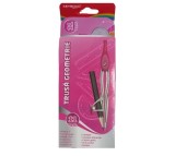 Trusă geometrie Keyroad KR971708 11 piese cutie metalică roz material durabil