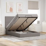 Gossi cadru de pat otoman cu saltea taupe 140x200cm material