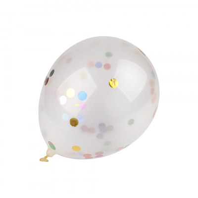 Set 10 baloane din latex cu confeti colorate din polistiren Crisalida, diametru 27 cm foto