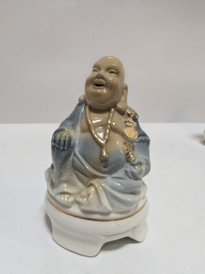 Bibelou China - Buddha vesel cu colan de aur foto
