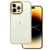 Cumpara ieftin Husa Cover Lens Fashion Golden Frame pentru iPhone 12 Pro Max Auriu, Tel Protect