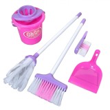 Set Curatenie Copii Zola&reg; 5 Piese - Jucarie Fete, Ajutor Casnic, Imitatie, Mop, Matura, Faras