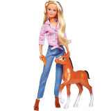 Cumpara ieftin Papusa Simba Steffi Love Little Horse 29 cm cu Figurina si Accesorii