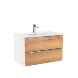 Dulap inferior Vario Trim 80 cu lavoar, stejar alb