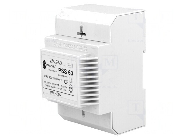 Transformator de Alimentare 63VA 400VAC 230V pentru Șină DIN