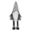 Figurină Decorativă, Gnome de Crăciun, Mișcare, Căciulă Gri Blană, &Icirc;nălțime 70 cm, Oem