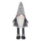 Figurină Decorativă, Gnome de Crăciun, Mișcare, Căciulă Gri Blană, &Icirc;nălțime 70 cm