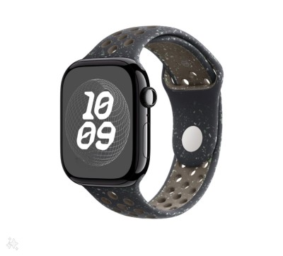 Curea sport cu orificii, THD, compatibila Apple Watch 46 mm seria 10, Apple Watch SE 44 mm, midnight sky foto