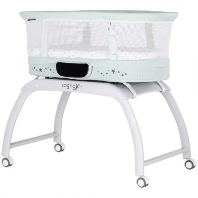 Patut cu leganare si cantar integrat Chipolino Sogno 2 in 1 pastel green foto
