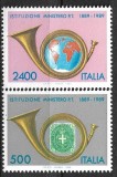 B2027 - Italia 1989 - Posta 2v. neuzat,perfecta stare, Nestampilat