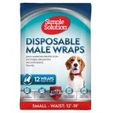 Scutece Caini Masculi Talie Mica Simple Solution S 12buc