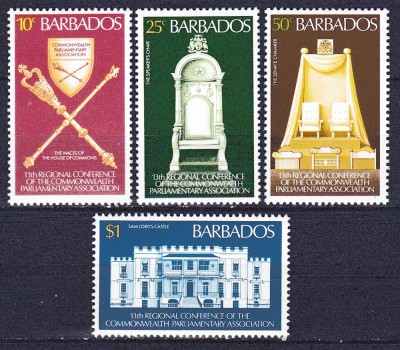 DB1 1977 Barbados Conferinta Commonwealth 4 v. MNH foto