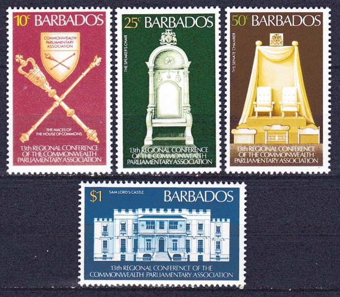 DB1 1977 Barbados Conferinta Commonwealth 4 v. MNH