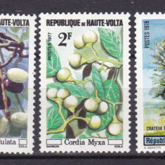 Volta 1977/78 copaci fructe MI 671-673/712-713 MNH