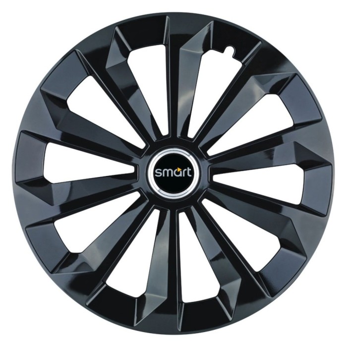 Set 4 Capace Roti 14 inchi (R14) Fame Negru, Compatibile Cu Smart