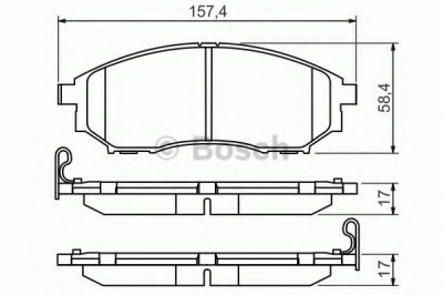 Set placute frana,frana disc NISSAN MURANO (Z51) (2007 - 2016) BOSCH 0 986 494 295 foto