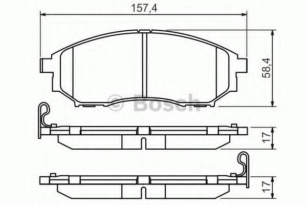 Set placute frana,frana disc NISSAN QASHQAI / QASHQAI +2 (J10, JJ10) (2007 - 2013) BOSCH 0 986 494 295