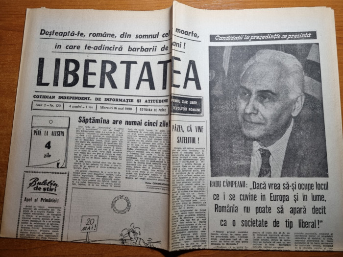 libertatea 16 mai 1990 - radu campeanu,statia de eputrare glina