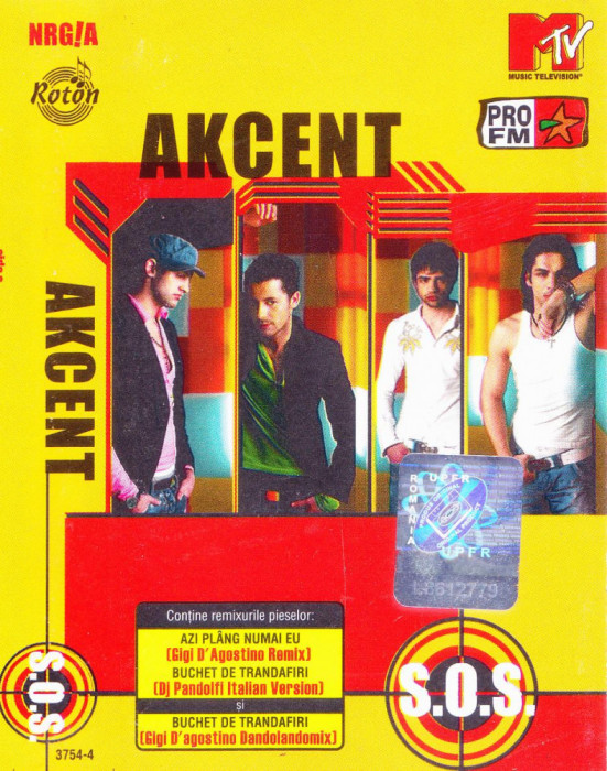 Caseta audio: Akcent - S.O.S. ( originala, stare foarte buna )