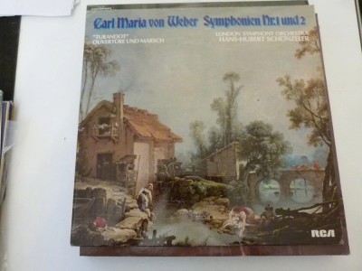 C.M.von Weber- Sy.1 &amp;amp; 2, London sy. orch.,vinil foto