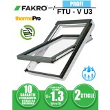 Fereastra mansarda FAKRO FTU-V U3, vopsita cu poliuretan, 2 sticle