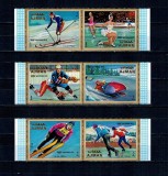 Ajman 1970 - Jocurile Olimpice de iarna, sport, serie neuzata