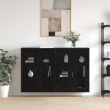 vidaXL Mobilier cu Montaj pe Perete 2 pcs Stejar negru 3394538