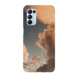 Husa compatibila cu Oppo A15s model Orange clouds, Silicon, TPU, Viceversa, Transparent, Carcasa