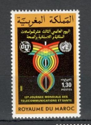 Maroc.1981 Ziua mondiala a comunicatiilor MM.98 foto
