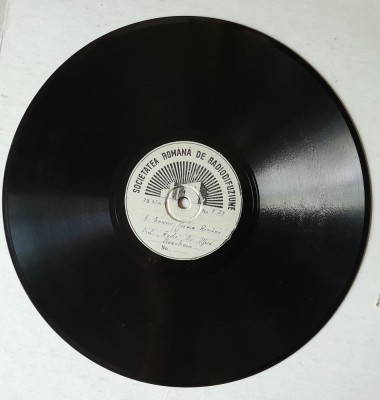 George Enescu Poema romana doua discuri de patefon/gramofon anii &amp;#039;30 foto