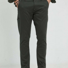 G-Star Raw pantaloni barbati, culoarea verde, cu fason chinos