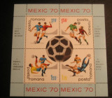 M1 TX2 5 - 1970 - Campionatul mondial de fotbal - Mexic - colita dantelata, Sport, Nestampilat