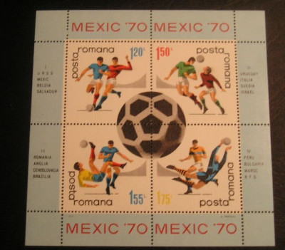 M1 TX2 5 - 1970 - Campionatul mondial de fotbal - Mexic - colita dantelata foto